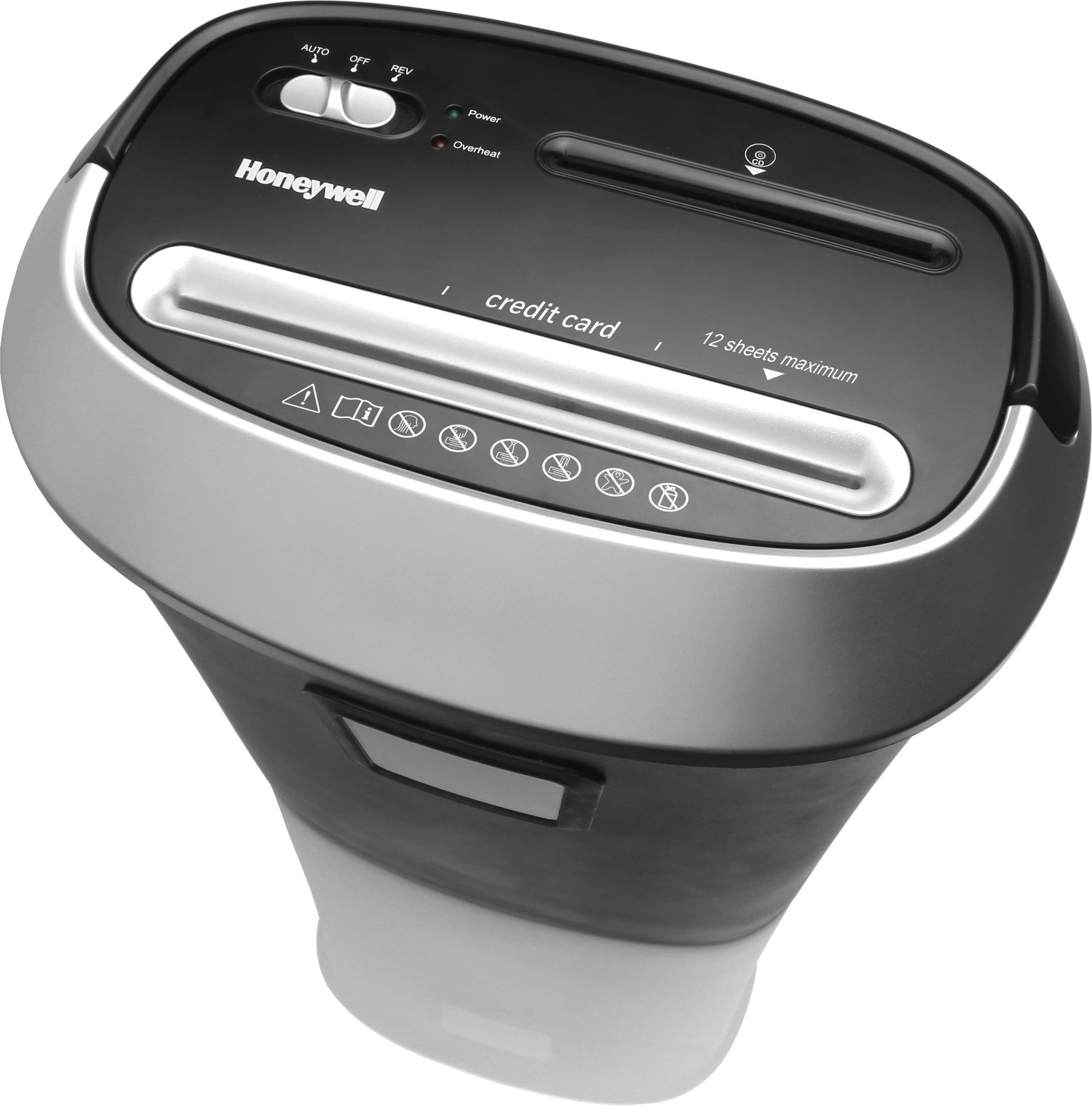 thumbnail image 2 of Moustache 12-Sheet Cross-Cut Paper Shredder With 25L Bin - P-4 Security CD Credit Card Shredder 2 of 11